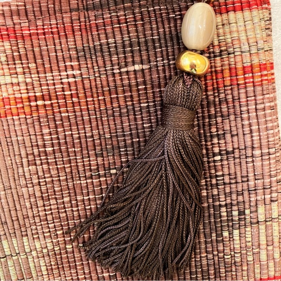 Rafael Sanchez Vintage Designer 12”x9” Pocket Clutch with Signature Tassel. - Picture 5 of 6